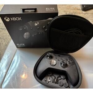 Microsoft Xbox One Elite Series 2 Controller Complete Fully - Black -USED